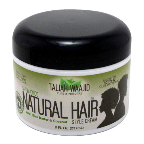 Taliah Waajid Shea-Coco Natural Hair Style Cream Jar, 8 oz